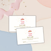 Carte D'accompagnement Baby shower de rousseur de carrousel élegant or