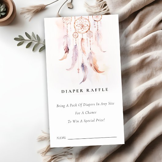 Carte D'accompagnement Baby shower de rousseur de couches Dreamcatcher en