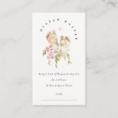 Carte D'accompagnement Baby shower de rousseur de la couche de fleurs ros (Devant)