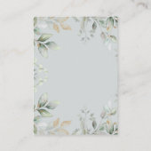 Carte D'accompagnement Baby shower de rousseur de lapin lapin vert (Dos)