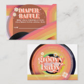 Carte D'accompagnement Baby shower de rousseur Super Retro les années 70 (Devant / Derrière)