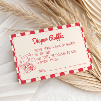 Carte D'accompagnement Baby shower de serviettes en gingham rouge, tirage