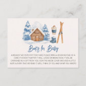 Carte D'accompagnement Baby shower de ski Apres Livres pour bébé (Devant)