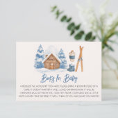 Carte D'accompagnement Baby shower de ski Apres Livres pour bébé (Debout devant)
