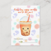 Carte D'accompagnement Baby shower de thé bulle Devinez combien de bonbon (Devant)