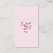 Carte D'accompagnement Baby shower de théière à feuillage rose pâle (Dos)