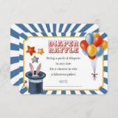 Carte D'accompagnement Baby shower de tombola de carnaval de cirque (Devant / Derrière)