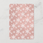 Carte D'accompagnement baby shower de tombole rose (Dos)