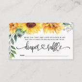 Carte D'accompagnement Baby shower de tournesol de carafe (Devant)