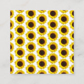 Carte D'accompagnement Baby shower de tournesol Déchets (Dos)