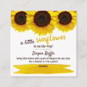 Carte D'accompagnement Baby shower de tournesol Déchets (Devant)