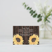 Carte D'accompagnement Baby shower de tournesol rustique Raffle de couche (Debout devant)
