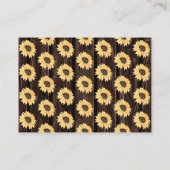 Carte D'accompagnement Baby shower de tournesol rustique Raffle de couche (Dos)