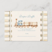 Carte D'accompagnement Baby shower de train d'aquarelle bleu Diapper Raff (Devant)