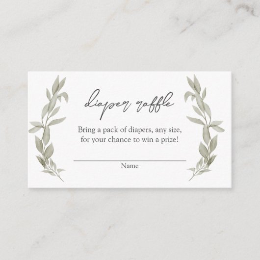 Carte D'accompagnement Baby shower de verdure bohème Refle de couches Ins (Devant)