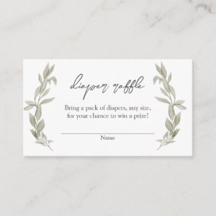 Carte D'accompagnement Baby shower de verdure bohème Refle de couches Ins