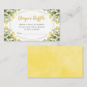 Carte D'accompagnement Baby shower de verdure citrons Raffle de couches (Devant / Derrière)