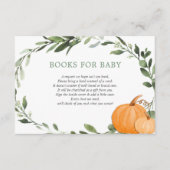 Carte D'accompagnement Baby shower de verdure citrouille d'automne demand (Devant)