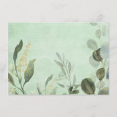 Carte D'accompagnement Baby shower de verdure forestière moderne Reflets  (Dos)