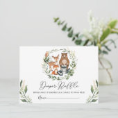 Carte D'accompagnement Baby shower de verdure forestière moderne Reflets  (Debout devant)