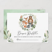 Carte D'accompagnement Baby shower de verdure forestière moderne Reflets  (Devant / Derrière)