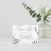 Carte D'accompagnement Baby shower Déchet 2 | Floral bleu Dusty (Debout devant)