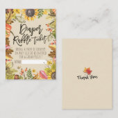 Carte D'accompagnement Baby shower Déchets Citrouille Ticket  Tournesol (Devant / Derrière)