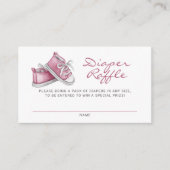 Carte D'accompagnement Baby shower Déchets de bébé rose Raffle (Devant)