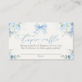 Carte D'accompagnement Baby shower Déchets de papier Raffle Card avec arc (Devant)