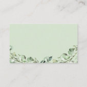 Carte D'accompagnement Baby shower Déchets Feuilles Eucalyptus (Dos)