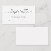 Carte D'accompagnement Baby shower Déchets, Noir Lettré À La Main (Devant / Derrière)