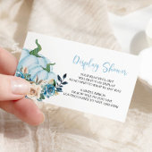 Carte D'accompagnement Baby shower d'écran bleu Citrouille