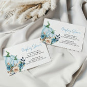 Carte D'accompagnement Baby shower d'écran bleu Citrouille