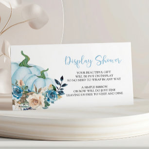 Carte D'accompagnement Baby shower d'écran bleu Citrouille