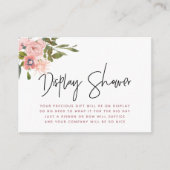 Carte D'accompagnement Baby shower d'écran  en or brillant et Rose (Devant)