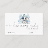 Carte D'accompagnement Baby shower d'éléphant d'hiver Devinez combien de  (Devant)