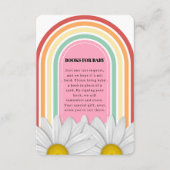 Carte D'accompagnement Baby shower demi-marguerite rétro (Devant)