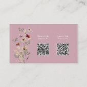 Carte D'accompagnement Baby shower d'enregistrement rose (Dos)