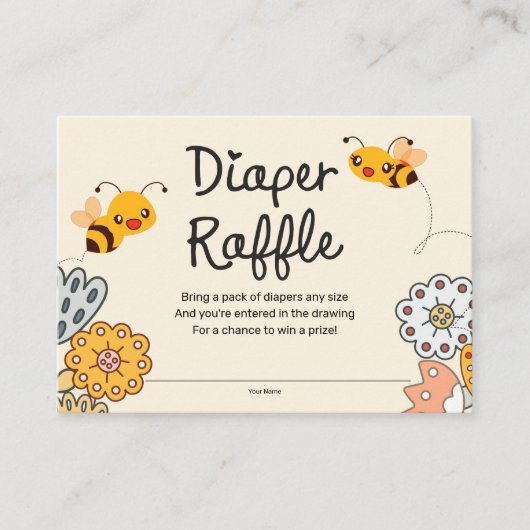 Carte D'accompagnement Baby shower des abeilles de chaux (Devant)