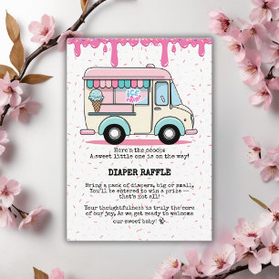 Carte D'accompagnement Baby shower des arroseurs de camion à glace Crème