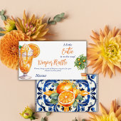 Carte D'accompagnement Baby shower d'été Cutie Orange Citrus