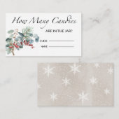 Carte D'accompagnement Baby shower Devinez combien de bonbons (Devant / Derrière)