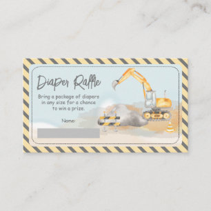 Carte D'accompagnement Baby shower d'excavateur de construction Déchets