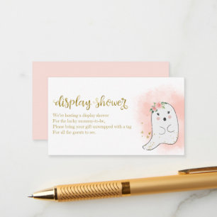 Carte D'accompagnement Baby shower d'Halloween Ghost mignonne douche