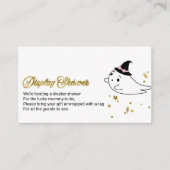 Carte D'accompagnement Baby shower d'Halloween Ghost mignonne douche (Devant)