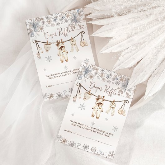 Carte D'accompagnement Baby shower d'hiver Déchets