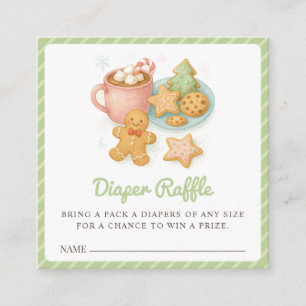 Carte D'accompagnement Baby shower d'hiver des cookies et du cacao