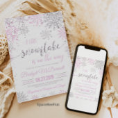 Carte D'accompagnement Baby shower d'hiver Fille de flocon de neige