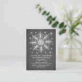 Carte D'accompagnement Baby shower d'hiver Little Snowflake Affichage Dou (Debout devant)