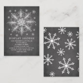 Carte D'accompagnement Baby shower d'hiver Little Snowflake Affichage Dou (Devant / Derrière)